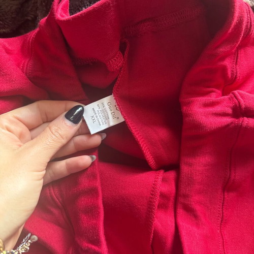Red tracksuit with elastic waist new, size XXL