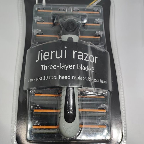 Jierui Razor shaving set like new with 19 three-blade replacement heads