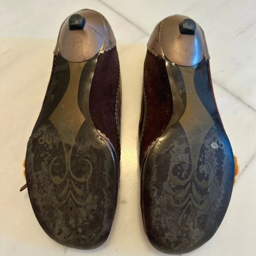 Piston brown/bronze ballerinas size 37 like new, low heel