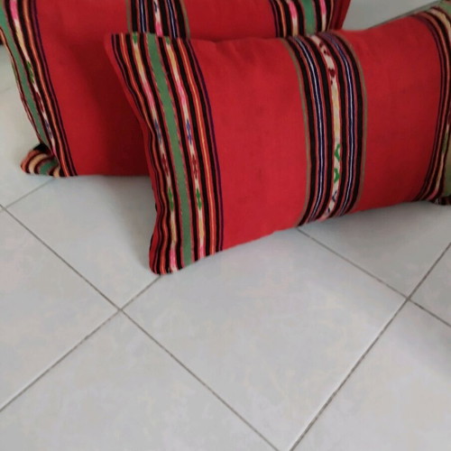 Woven pillowcases like new, 60x35 cm, traditional design
