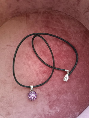 Necklace with leather cord like new