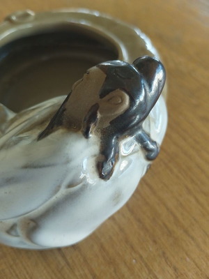 Asian traditional Shiwan Mudmen ceramic decoration, vintage 90s