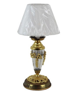 Table lamp like new, metal and glass, 1970