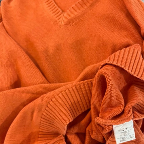 Trussardi cotton sweater, orange, size L