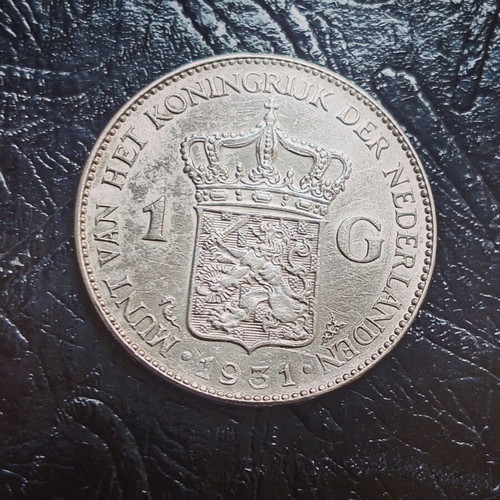1 Gulden Netherlands 1931 silver coin like new, 10 grams