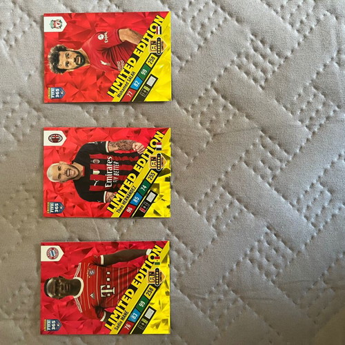 Panini limited edition rare cards new Mane, Salah & Theo Hernandez