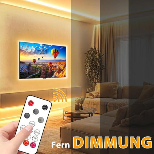 Lamomo COB LED strip 2m warm white with remote