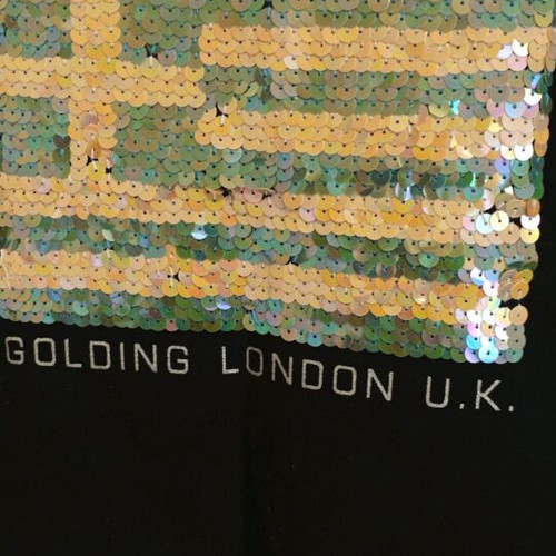 Greek Flag Sleeveless Blouse with Sequins like new, cotton