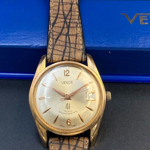 Venus Routemaster Automatic wristwatch, 41 jewels, 60s vintage