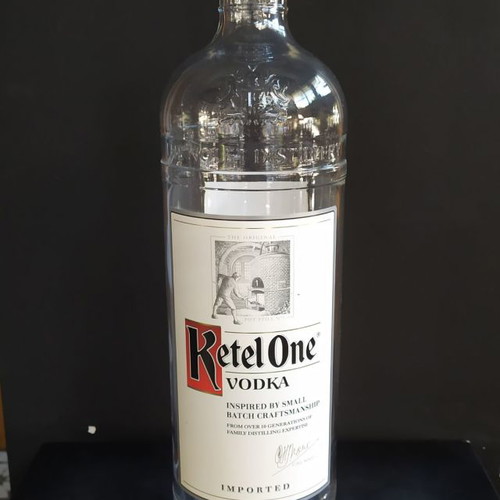 KETEL ONE Vodka Large Empty Glass Promotional Bottle Used