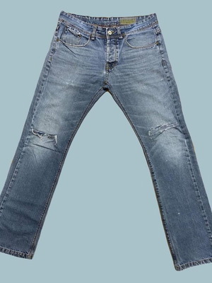 Дънки Bershka мъжки синьо-сиви употребявани, размер 31UK