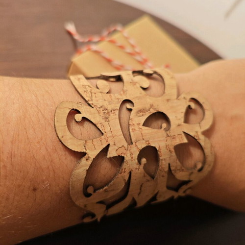 Bracelet new from eco-friendly material with leather interior