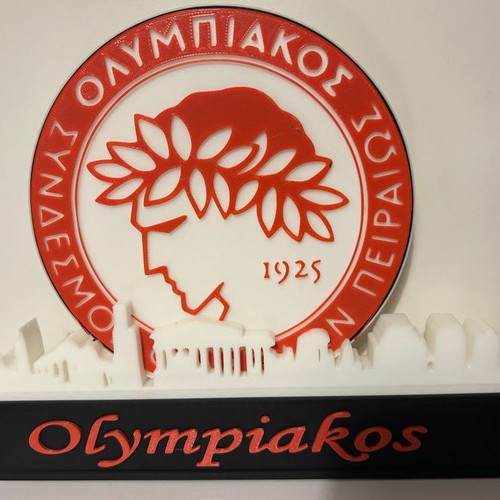 Olympiacos decorative football 3D printed new with durable PLA+