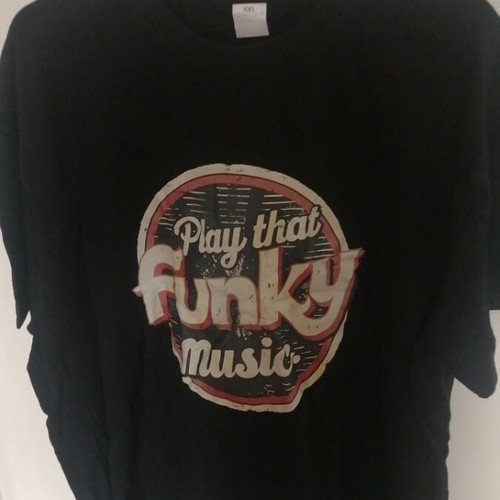 Unisex T-shirt Play That Funky Music 2XL new, 100% cotton