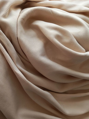 Cotton elastic rib jersey fabric 1.95 × 1.00 m, ecru beige
