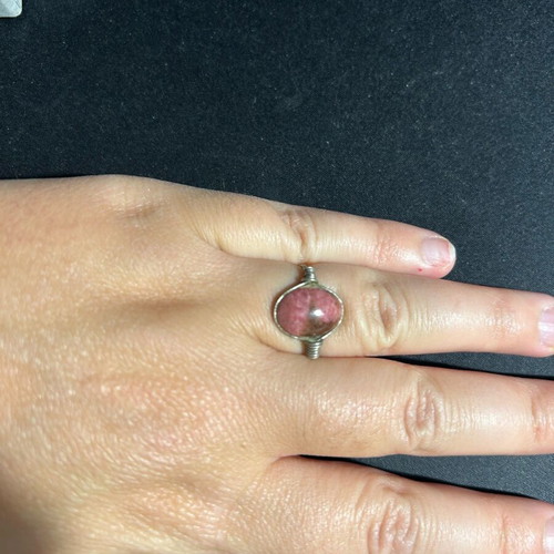 Ring with pink stone used
