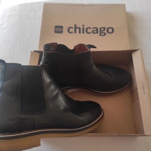 Chicago men's leather blue boots size 45 like new