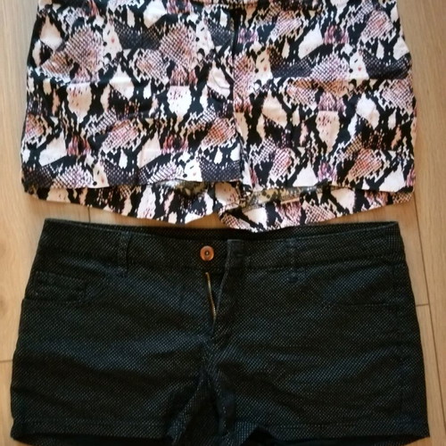 H&M shorts like new, sizes S-M, colorful, pack of 2