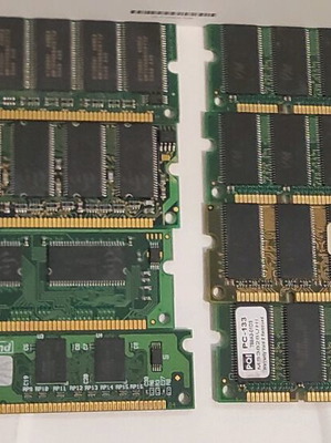PC133 128MB RAM modules used, pack of 8 low and 8 high density