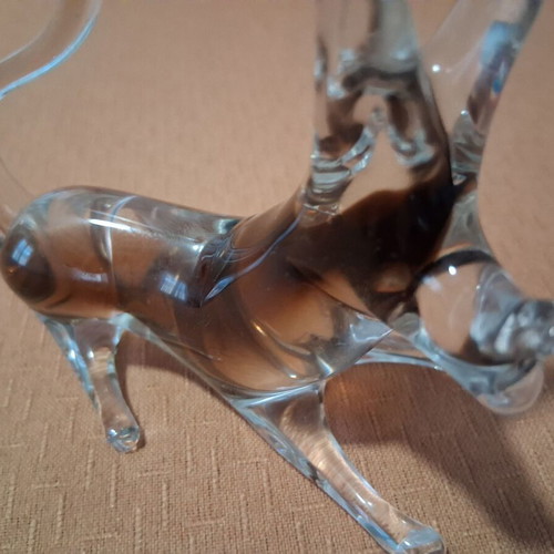 Murano dog figurine like new, 10×9 cm height