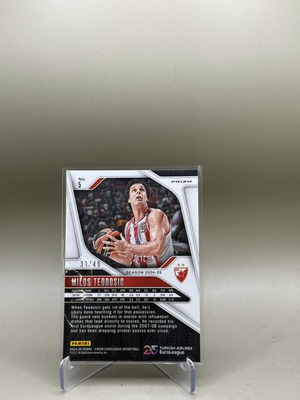 Milos Teodosic Panini Prizm Euroleague 2024-25 card used, Orange Prizm