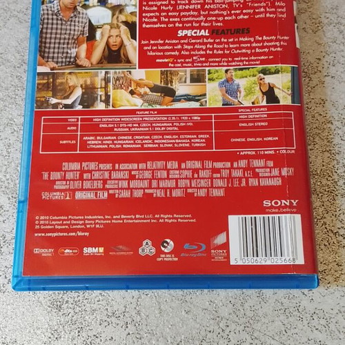 The Bounty Hunter Blu-ray like new with Greek subtitles