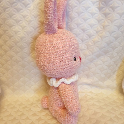 Pink Amigurumi Bunny Handmade, New, 26cm×14cm