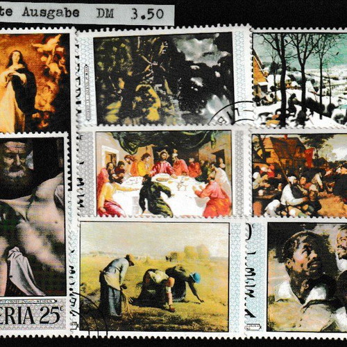 Liberia stamp series 1969 used, painting themes