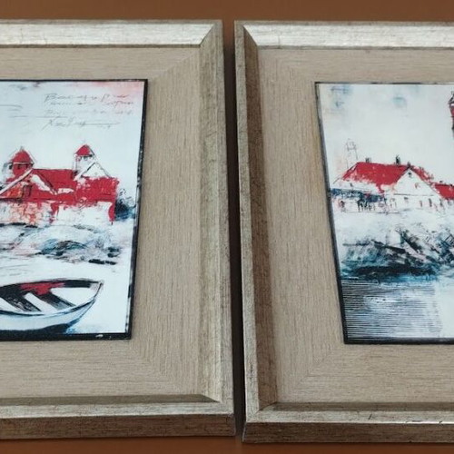 2 FRAMES WITH THEME OF THE LIGHTHOUSE