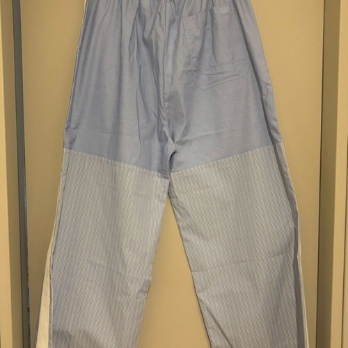 Stella McCartney x H&M wide-leg pants new, size M 38 10, white and blue