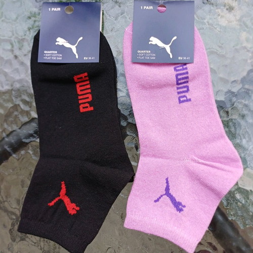 Puma women's socks new, 2 pairs, size 36-41, black and pink