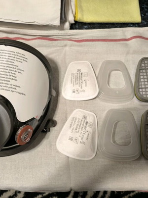 3M Full Face Mask 6800 Gray with New ABEK1 Filters
