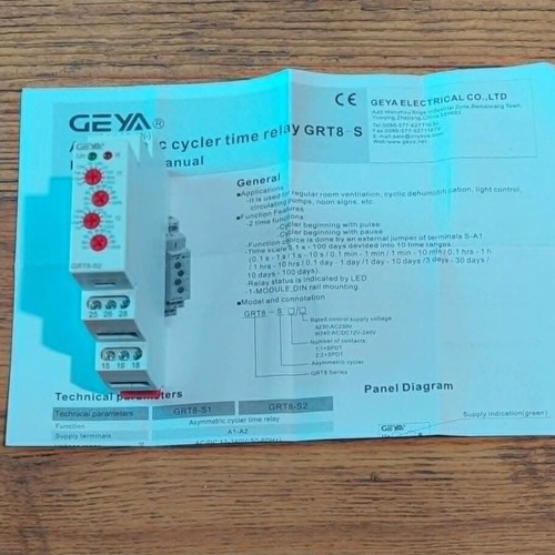 GEYA Asymmetric Cycle Time Relay 2SPDT 16A AC/DC12V-240V new