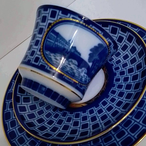Russian porcelain cup and saucers "Bridges of Saint Petersburg" new