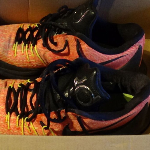 Nike KD 8 basketball shoes used, size 41, orange-black