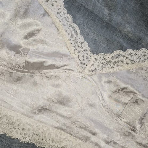 Fairycore silk top with lace trimming, new, Shein, white