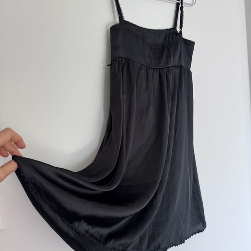 Satin mini dress black like new, size S
