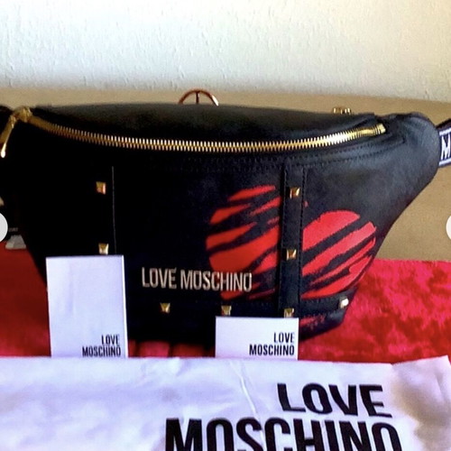 Love Moschino waist bag new, black and red