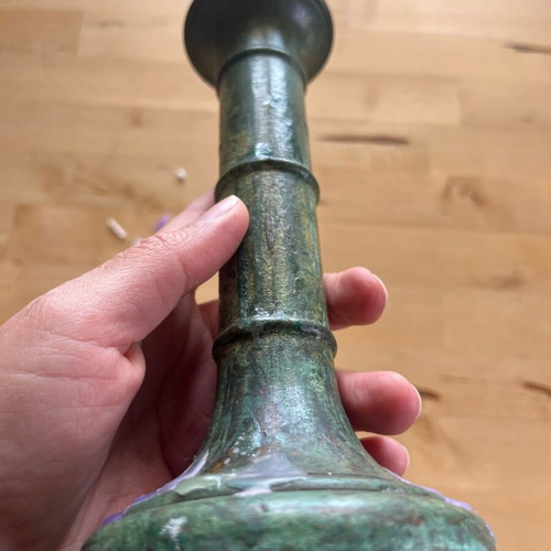 Bronze sturdy candlestick used