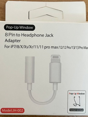 JH-002 Μετατροπέας Lightning male σε 3.5mm female λευκό σαν καινούργιο