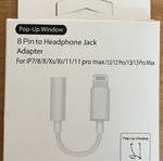 JH-002 Μετατροπέας Lightning male σε 3.5mm female λευκό σαν καινούργιο