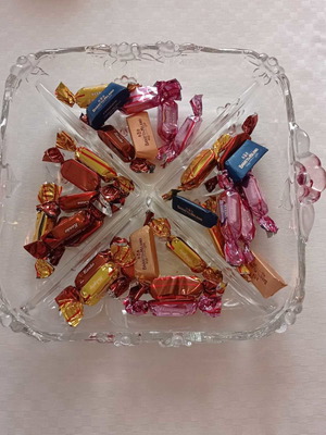 Φοντανιέρα κρυστάλλινη συλλεκτική Mikasa Blossom 4 θέσεων αμεταχείριστη