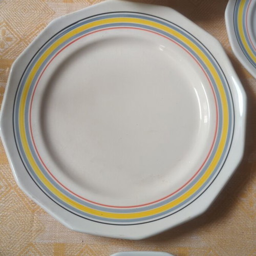 Primula set used plates, platter and salad bowl