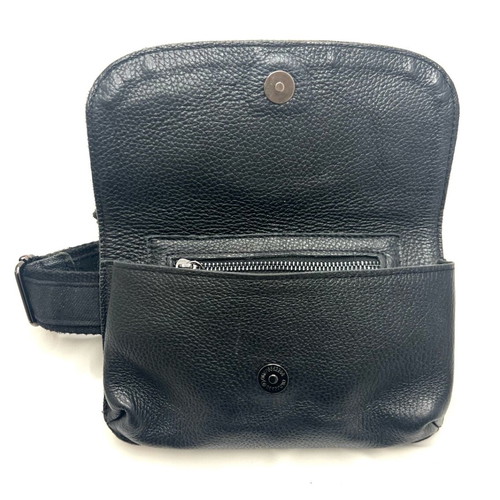 Ames cloth beltbag used, black with minor clasp damage