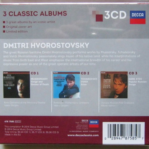 Dmitri Hvorostovsky 3 classic albums sealed, classical music
