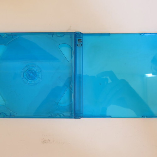 Double CD/DVD case blue with standard thickness new