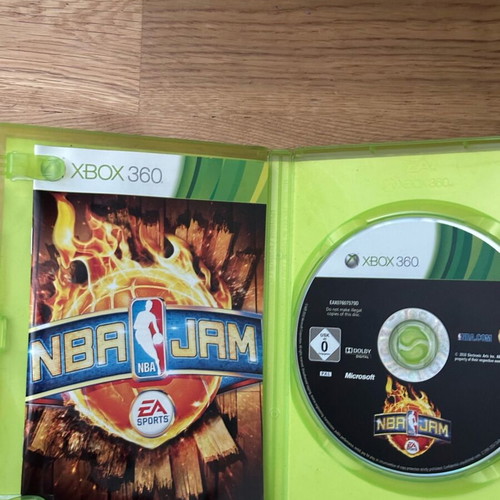 NBA Jam Xbox 360 used, complete with manual