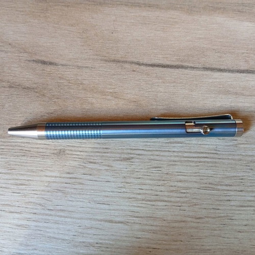 Custom Titanium Pen blue anodising, like new