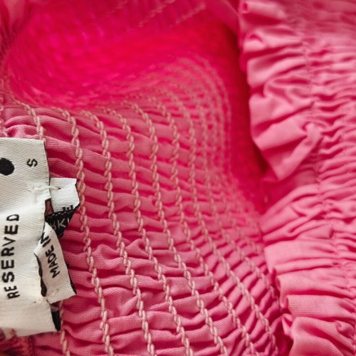 Reserved pink elastic dress like new, versatile smocked waist