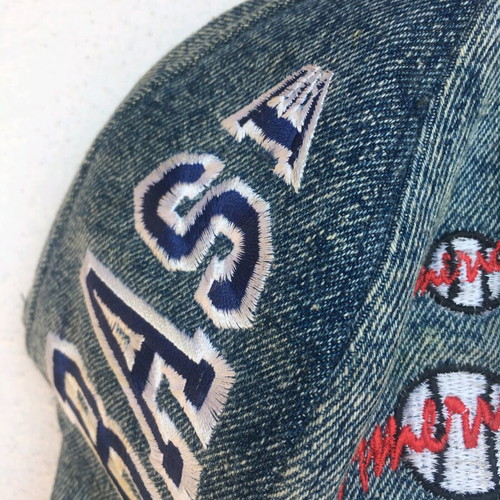 Baseball cotton denim cap used, blue
